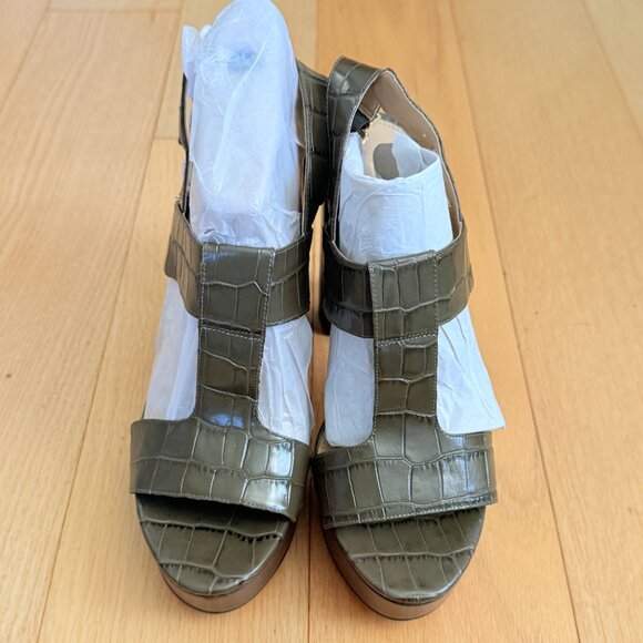 Michael Kors Becker T Strap Leather Platform Sandal - NBW - Picture 4 of 6